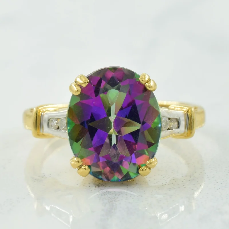 Trending Jewelry Styles Now At Limited-Time Discounts Mystic Topaz & Diamond Ring | 4.50ct, 0.03ctw | SZ 4 | Trending Jewelry Styles Now At Limited-Time Discounts Mystic Topaz & Diamond Ring | 4.50ct, 0.03ctw | SZ 4 |