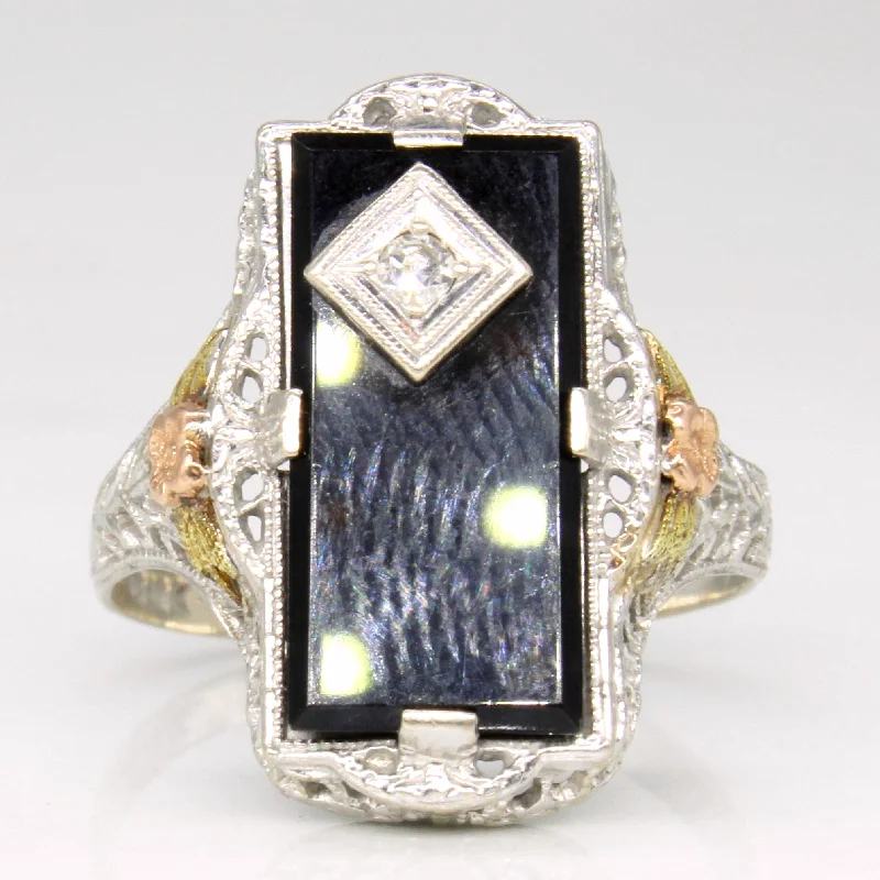 Limited-Time Offer On Elegant Jewelry Pieces Onyx & Diamond Cocktail Ring | 2.00ct, 0.02ct | SZ 6.25 | Limited-Time Offer On Elegant Jewelry Pieces Onyx & Diamond Cocktail Ring | 2.00ct, 0.02ct | SZ 6.25 |