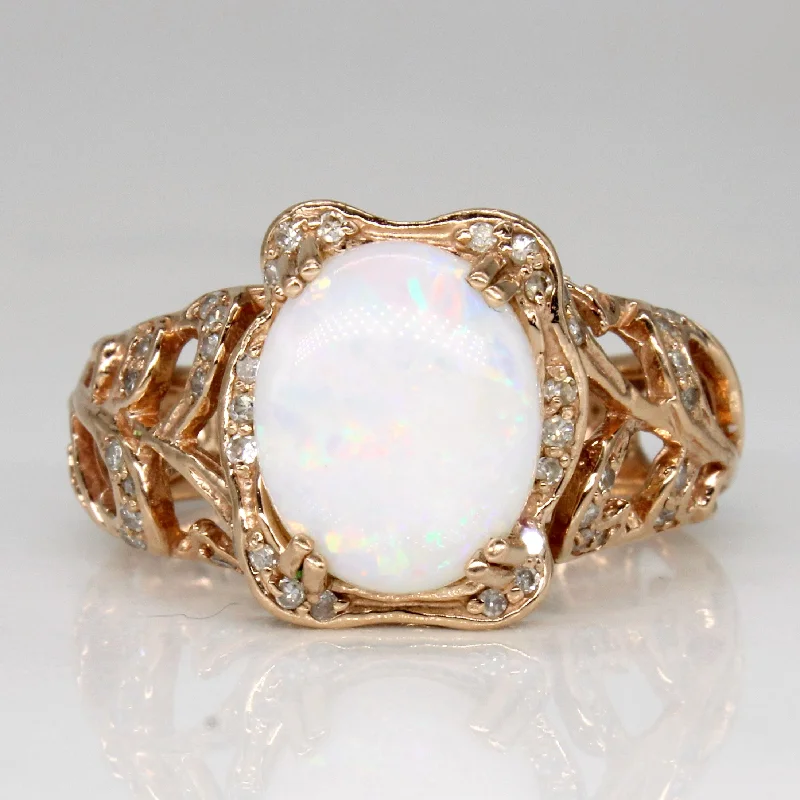 Exclusive Jewelry Sale Event – Shop Now Opal & Diamond Leaf 14k Ring | 1.4ct, 0.30ctw, | SZ 8.75 | Exclusive Jewelry Sale Event – Shop Now Opal & Diamond Leaf 14k Ring | 1.4ct, 0.30ctw, | SZ 8.75 |