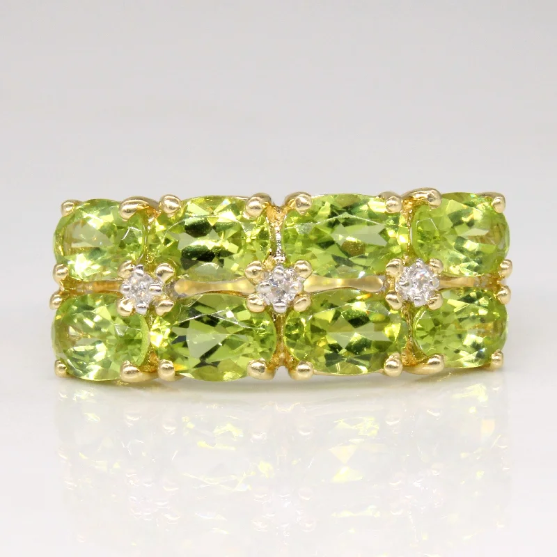 Handcrafted Jewelry Sale – Unique Designs At Low Prices Peridot & Diamond Cocktail Ring | 4.00ctw, 0.03ctw | SZ 8.75 | Handcrafted Jewelry Sale – Unique Designs At Low Prices Peridot & Diamond Cocktail Ring | 4.00ctw, 0.03ctw | SZ 8.75 |