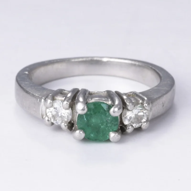 Unique Jewelry Designs Now At Discounted Rates Platinum Emerald and Diamond Ring| 0.32ct, 0.22ctw | SZ 4.75 Unique Jewelry Designs Now At Discounted Rates Platinum Emerald and Diamond Ring| 0.32ct, 0.22ctw | SZ 4.75