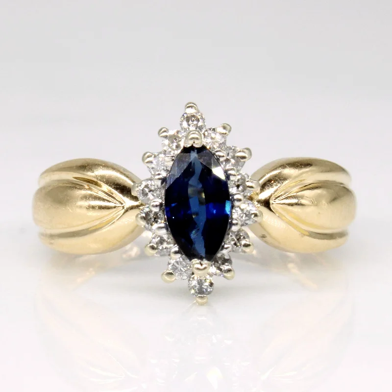 Fashion-Forward Jewelry At Incredible Prices Sapphire & Diamond Halo Set Ring | 0.55ct, 0.14ctw | SZ 5.25 | Fashion-Forward Jewelry At Incredible Prices Sapphire & Diamond Halo Set Ring | 0.55ct, 0.14ctw | SZ 5.25 |