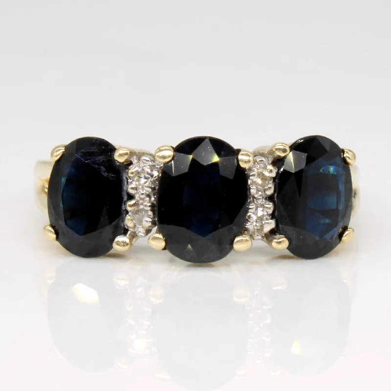 Timeless Elegance At Unbelievable Discounts Sapphire & Diamond 14k Ring | 3.0ctw, 0.02ctw | SZ 6.5 | Timeless Elegance At Unbelievable Discounts Sapphire & Diamond 14k Ring | 3.0ctw, 0.02ctw | SZ 6.5 |