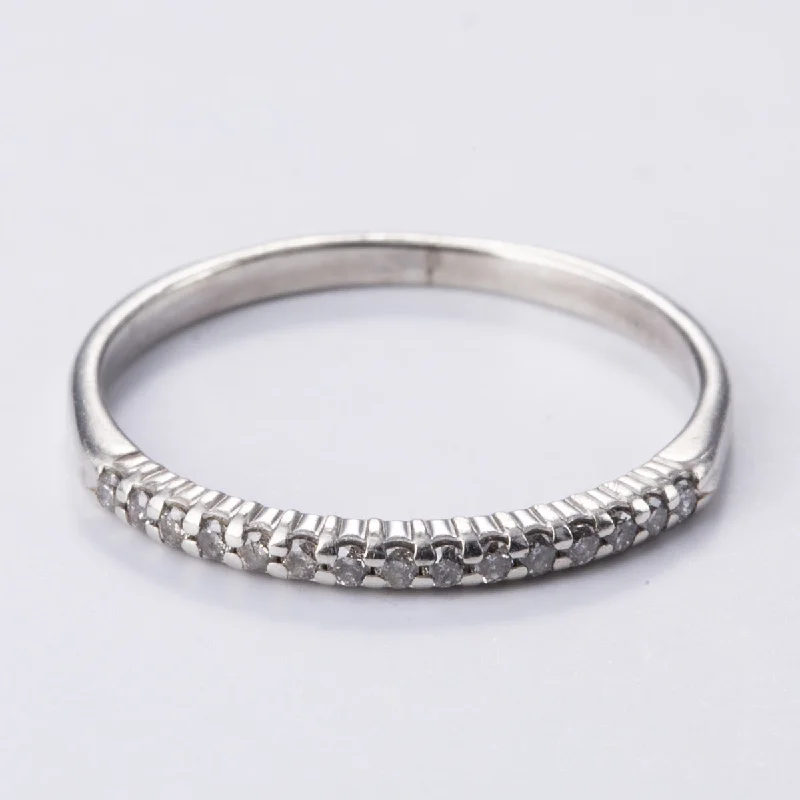 Versatile Layering Jewelry For Effortless Chic Silver Diamond Ring | 0.08ctw | Sz 5.5 Versatile Layering Jewelry For Effortless Chic Silver Diamond Ring | 0.08ctw | Sz 5.5