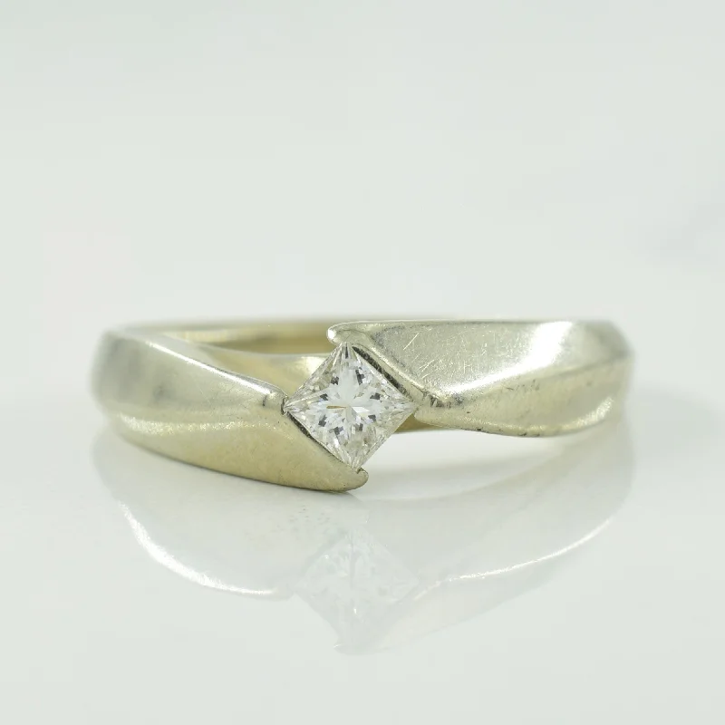 Dazzle In Elegance With Our Biggest Jewelry Sale Solitaire Diamond Bypass Ring | 0.18ctw | SZ 6.5 |