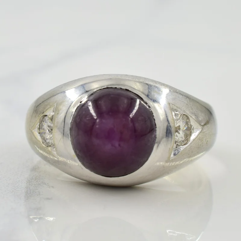 Seasonal Jewelry Sale – Upgrade Your Style Today Star Ruby & Diamond Ring | 10.00ct, 0.34ctw | SZ 10.25 | Seasonal Jewelry Sale – Upgrade Your Style Today Star Ruby & Diamond Ring | 10.00ct, 0.34ctw | SZ 10.25 |