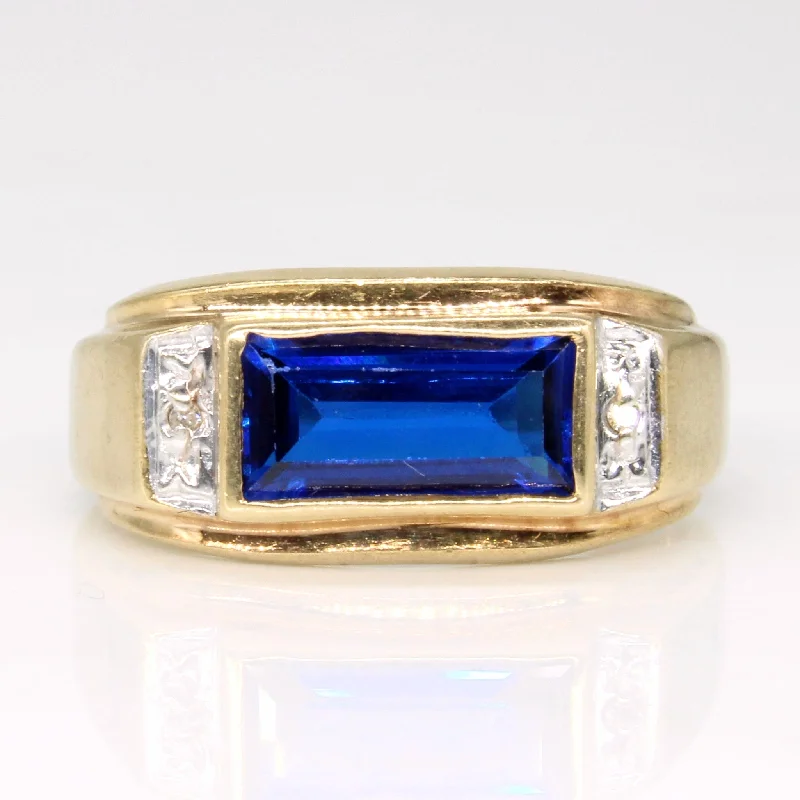 Personalized Jewelry Sale – Unique Gifts At Low Prices Synthetic Blue Spinel & Diamond Ring | 1.00ct, 0.01ctw | SZ 7.75 |