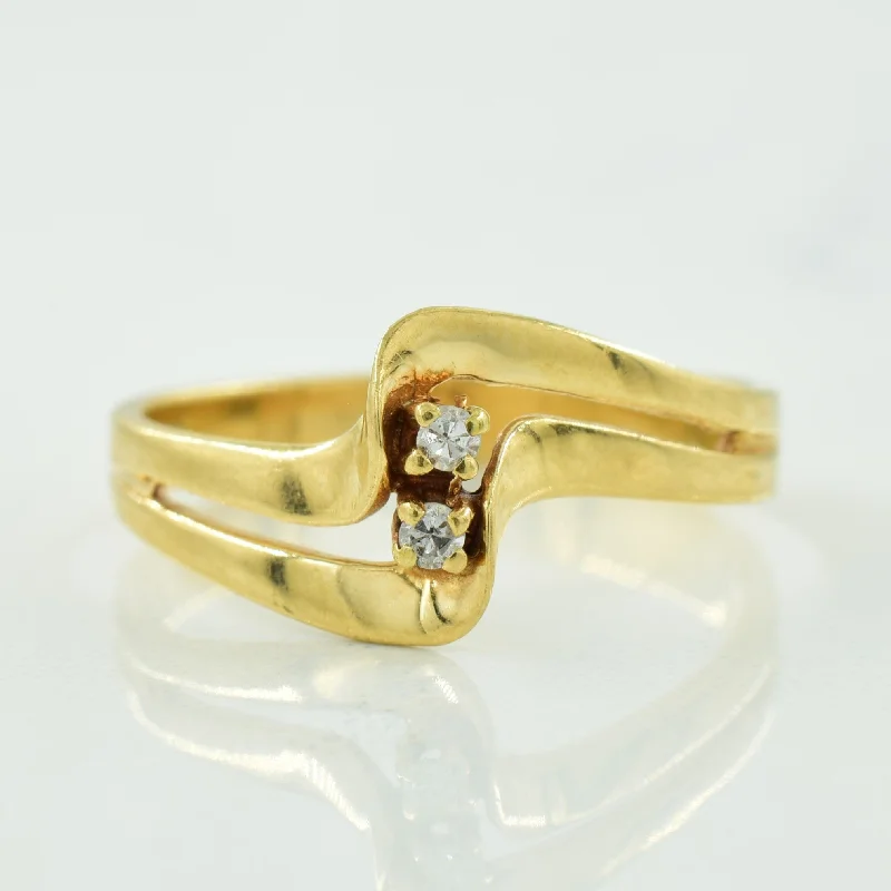 Timeless Elegance Now At Special Discounts Two Stone Diamond Bypass Ring | 0.03ctw | SZ 6.25 | Timeless Elegance Now At Special Discounts Two Stone Diamond Bypass Ring | 0.03ctw | SZ 6.25 |