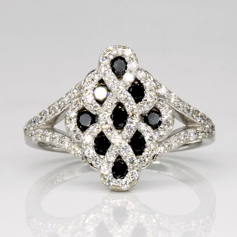 Jewelry Clearance – Final Chance To Save Big White & Black Diamond Ring | 0.35ctw, 0.14ctw | SZ 6.25 | Jewelry Clearance – Final Chance To Save Big White & Black Diamond Ring | 0.35ctw, 0.14ctw | SZ 6.25 |