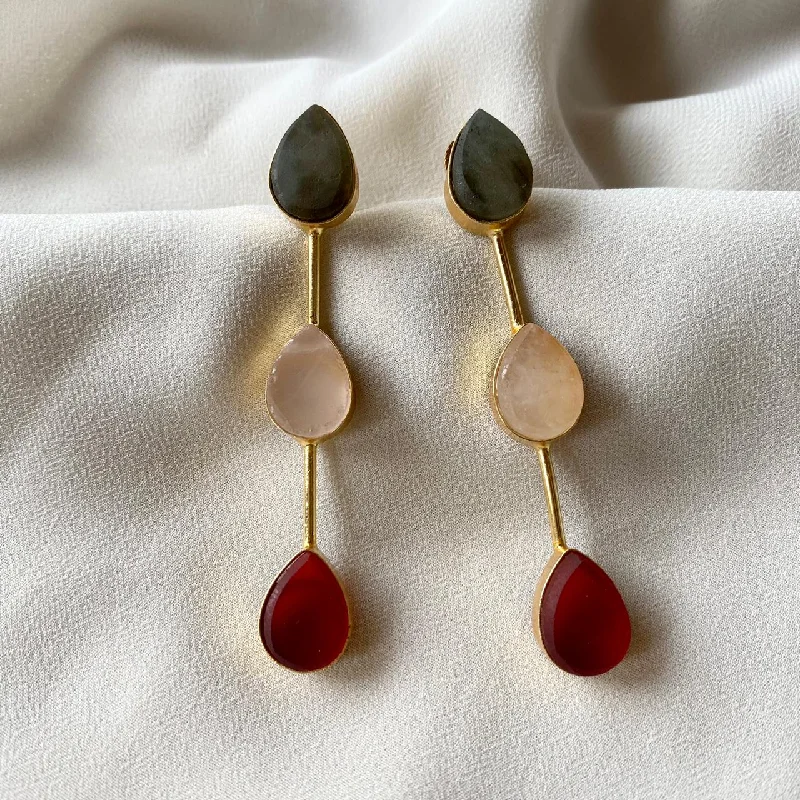 Labradorite + Rose Quartz + Maroon