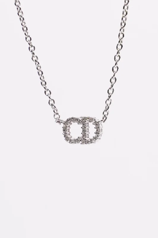 Christian Dior Womens Clair D Lune Necklace Silver