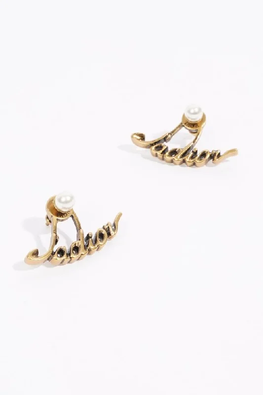 Christian Dior Womens Jadore Earrings Brass