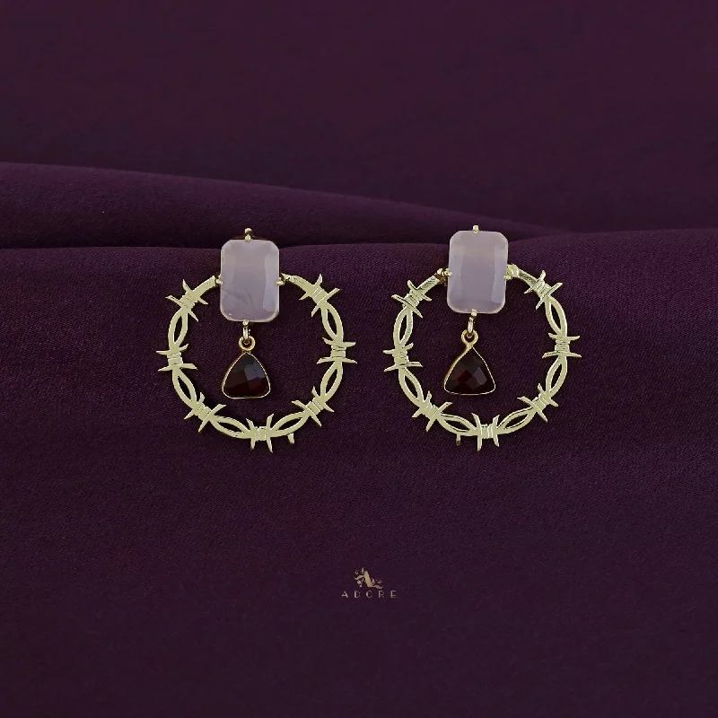 Darana Rectangle Glossy Claw Earring