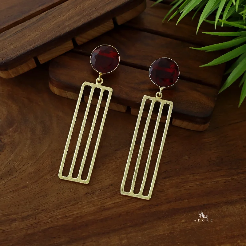 Last Chance To Shop High-End Jewelry At Markdown Prices Golden 4 Bar Round Glossy Earring Last Chance To Shop High-End Jewelry At Markdown Prices Golden 4 Bar Round Glossy Earring