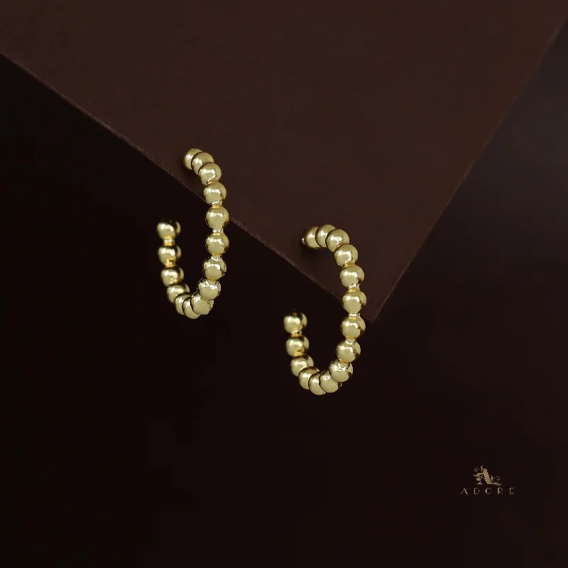Beautiful Jewelry, Breathtaking Discounts – Hurry In Golden Balls Hoop Earring