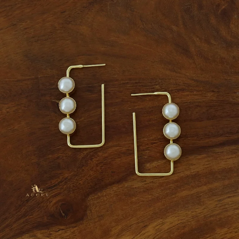 The Ultimate Jewelry Sale – Exclusive Styles At Great Prices Hailey Golden Open Rectangle Tri Pearl Earring The Ultimate Jewelry Sale – Exclusive Styles At Great Prices Hailey Golden Open Rectangle Tri Pearl Earring