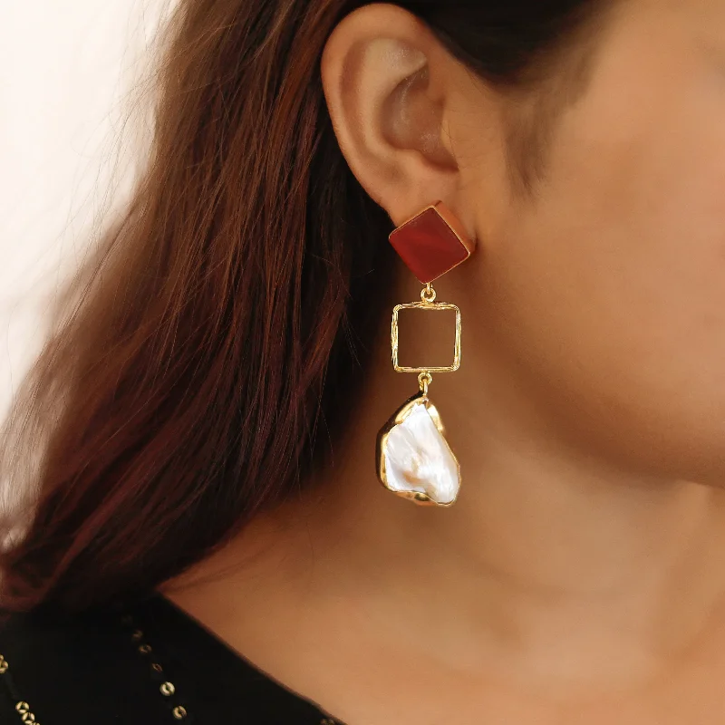 Affordable Luxury Jewelry – Style At A Great Price Niya Raw Stone Diamondina Baroque Earring Affordable Luxury Jewelry – Style At A Great Price Niya Raw Stone Diamondina Baroque Earring