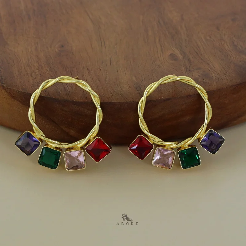Stunning Jewelry Pieces At The Lowest Prices Ever Reiza Twisted Circle Glossy Square Earring Stunning Jewelry Pieces At The Lowest Prices Ever Reiza Twisted Circle Glossy Square Earring