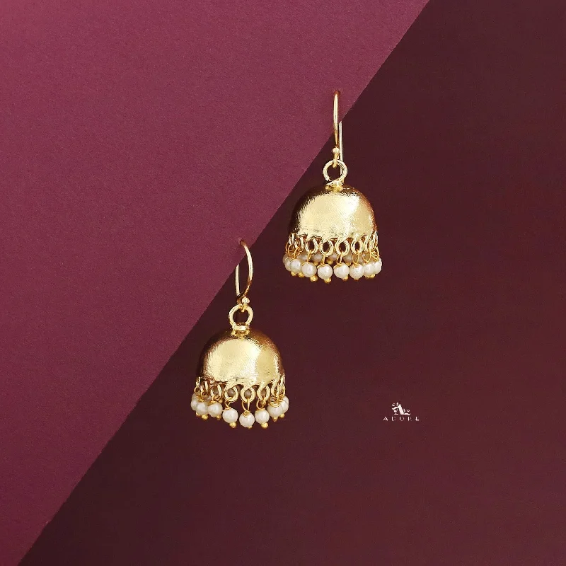 Golden Pearl Cluster Jhumka