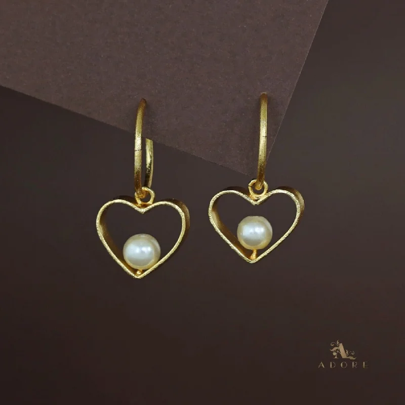Celebrate Every Occasion With Sparkling Savings Starry Golden Heart Pearl Hoop