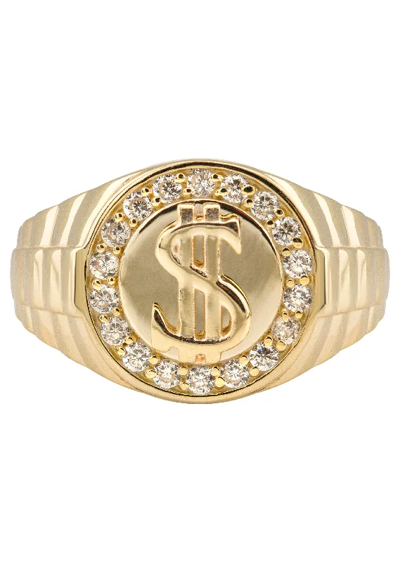 Exclusive Jewelry Sale – Grab Timeless Pieces Now 10K Gold Cz Money Sign Ring For Men | 2.6 Grams Exclusive Jewelry Sale – Grab Timeless Pieces Now 10K Gold Cz Money Sign Ring For Men | 2.6 Grams