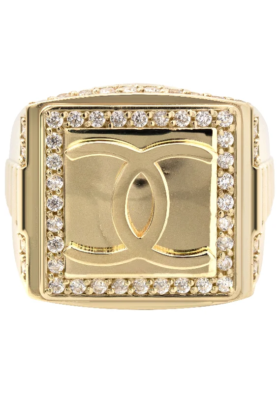 10K Gold Cz Pinky Ring For Men | 6 Grams