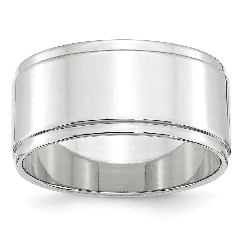 Exclusive Online Jewelry Sale – Don't Wait 10mm 14K White or Yellow Gold Flat Ridged Edge Standard Fit Band Exclusive Online Jewelry Sale – Don't Wait 10mm 14K White or Yellow Gold Flat Ridged Edge Standard Fit Band