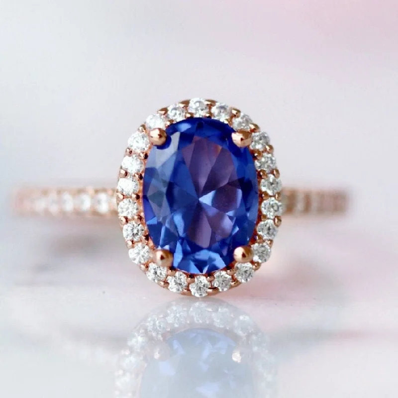 Flash Sale On Exquisite Jewelry – Don't Miss Out Iris Natural Tanzanite Engagement Ring- 14K Solid Rose Gold Flash Sale On Exquisite Jewelry – Don't Miss Out Iris Natural Tanzanite Engagement Ring- 14K Solid Rose Gold