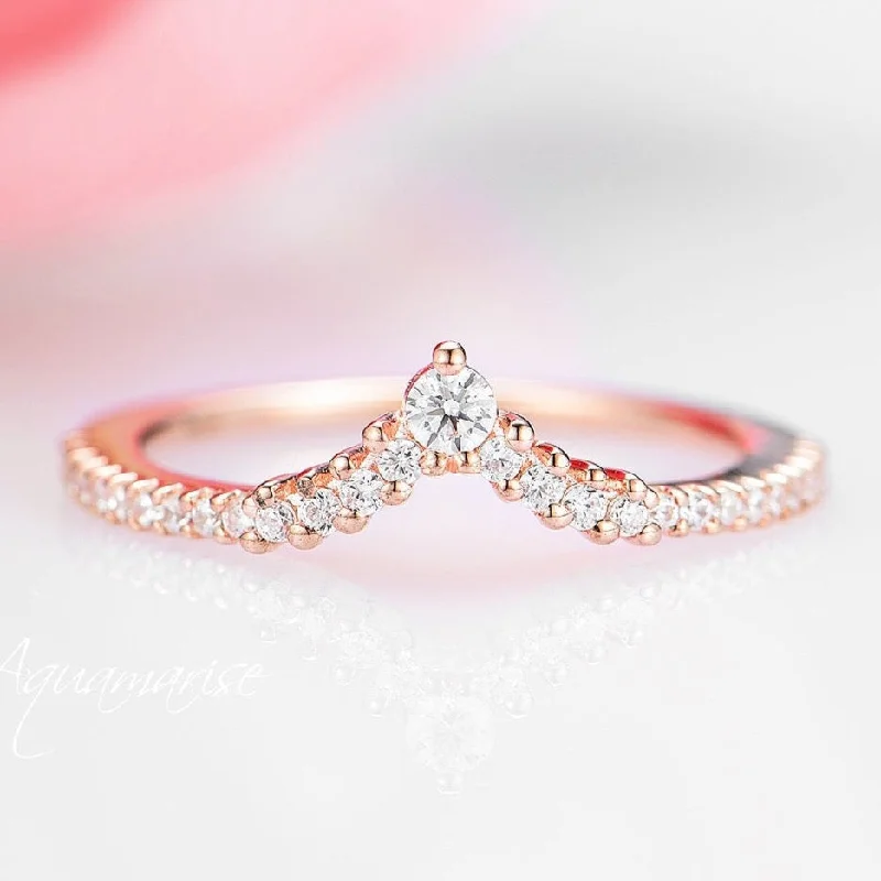 Bestselling Jewelry At Special Promotional Rates Diamond or Moissanite Wedding Band- 14K Solid Rose Gold Bestselling Jewelry At Special Promotional Rates Diamond or Moissanite Wedding Band- 14K Solid Rose Gold