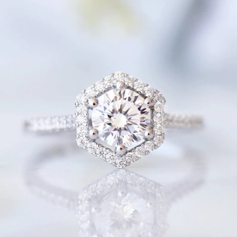 Exclusive Jewelry Discounts – Shop Now For Savings Isabelle Hexagon Engagement Ring- 10K/14K/18K White Gold Exclusive Jewelry Discounts – Shop Now For Savings Isabelle Hexagon Engagement Ring- 10K/14K/18K White Gold