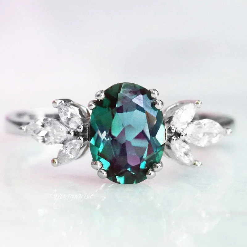 Flash Sale On Exquisite Jewelry – Don't Miss Out Eva Alexandrite Engagement Ring- 14K White Gold Alexandrite Ring Flash Sale On Exquisite Jewelry – Don't Miss Out Eva Alexandrite Engagement Ring- 14K White Gold Alexandrite Ring