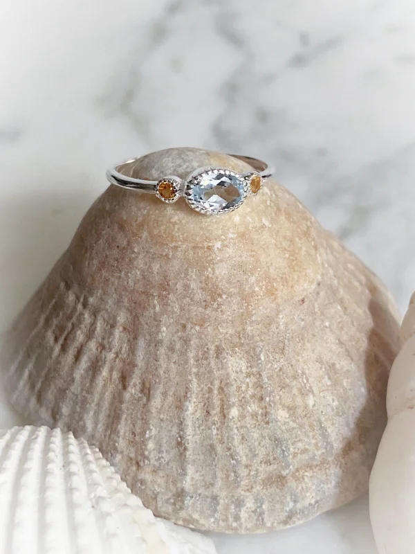Shop Elegant Jewelry At Unbeatable Prices Blue Topaz & Citrine Ring