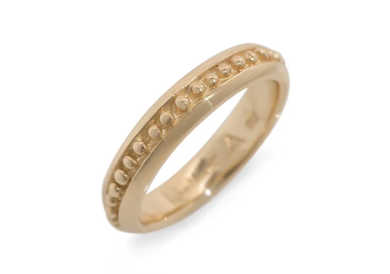 Clearance Sale On High-End Jewelry Collections Antique Beaded Style Ring, Red Gold