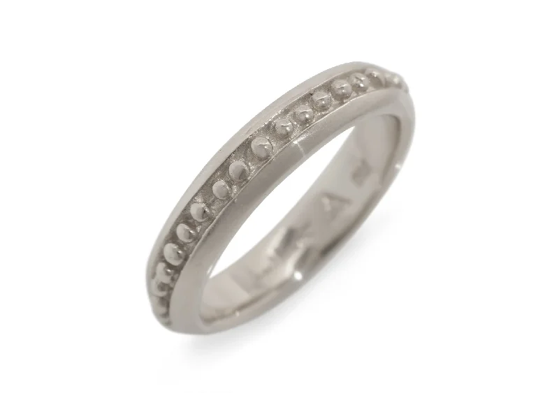 Limited Stock On Premium Jewelry At Low Prices Antique Beaded Style Ring, White Gold & Platinum