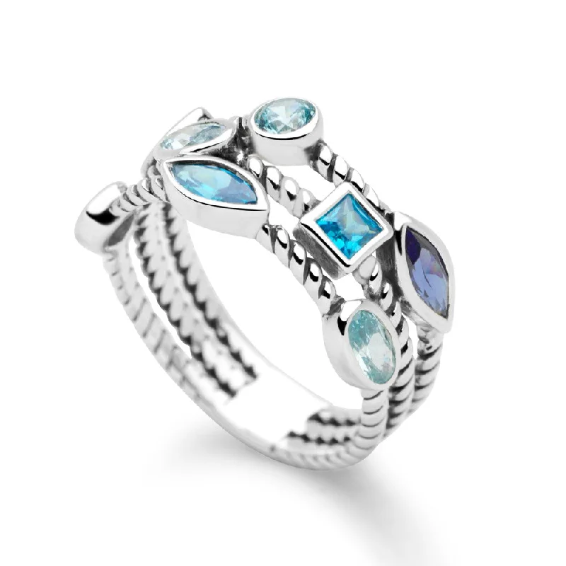 Sparkle For Less – Shop Jewelry Deals Now Bejewelled Blue Ring