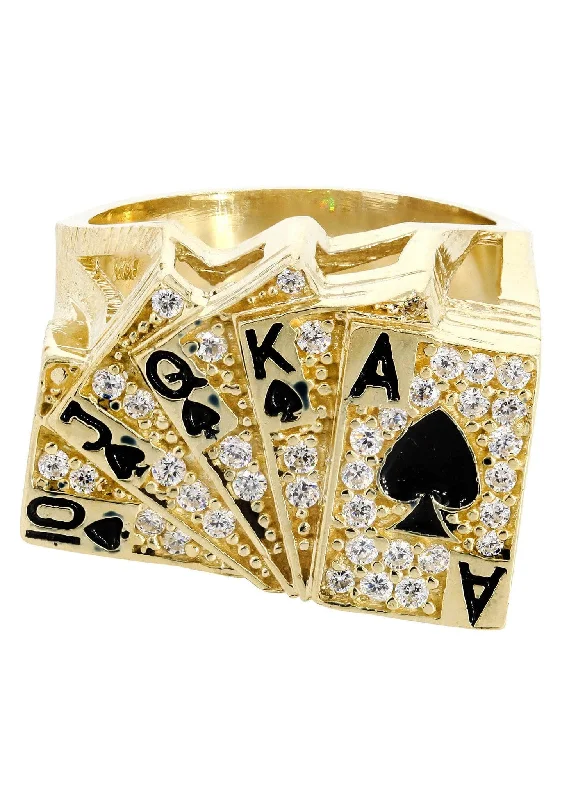 Seasonal Jewelry Sale – Upgrade Your Style Today Cards 10K Gold Mens Ring | 12.9 Grams Seasonal Jewelry Sale – Upgrade Your Style Today Cards 10K Gold Mens Ring | 12.9 Grams