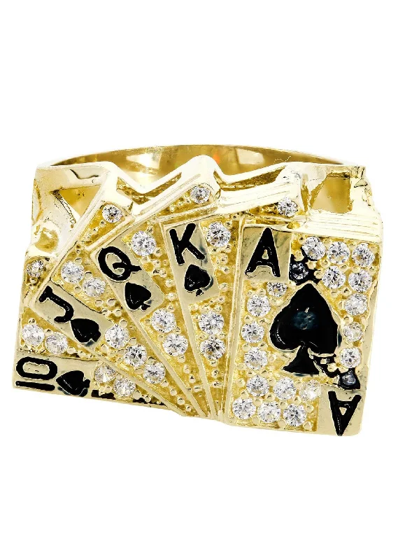 Trending Jewelry Now Available At Exclusive Prices Cards 10K Gold Mens Ring | 9.9 Grams Trending Jewelry Now Available At Exclusive Prices Cards 10K Gold Mens Ring | 9.9 Grams