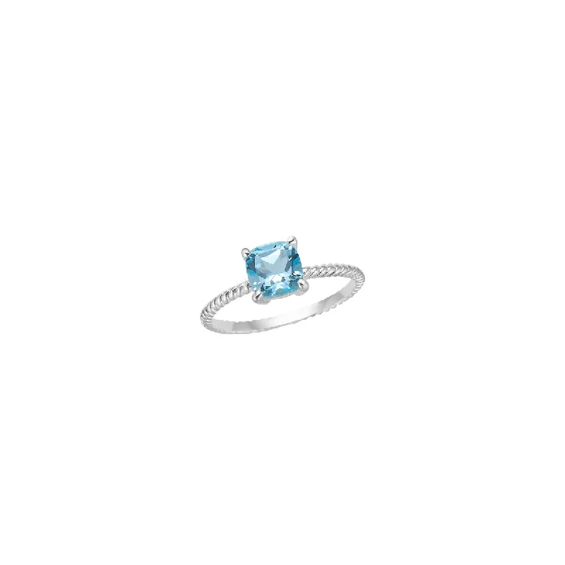 Stunning Jewelry At A Fraction Of The Price Twist Silver Ring w. Topaz