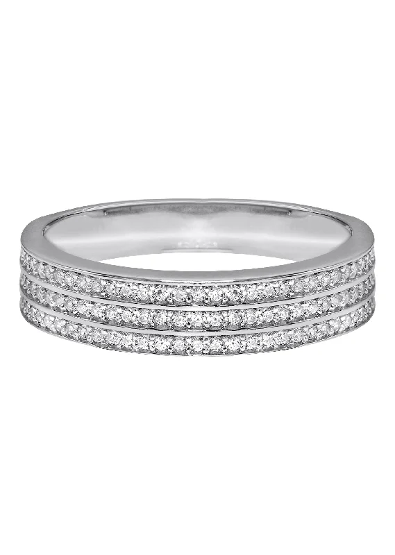 Get The Jewelry You Love At A Price You Love Mens Silver CZ Wedding Band Ring | Appx 3.4 Grams Get The Jewelry You Love At A Price You Love Mens Silver CZ Wedding Band Ring | Appx 3.4 Grams