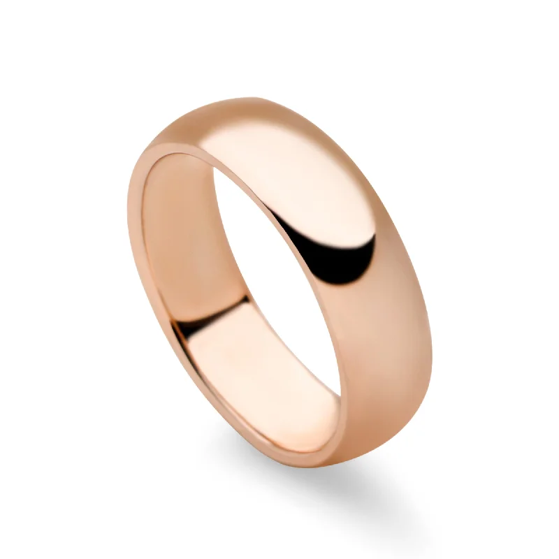 Shop Elegant Jewelry At Unbeatable Prices D Shaped Rose Gold Plated Ring (6mm)
