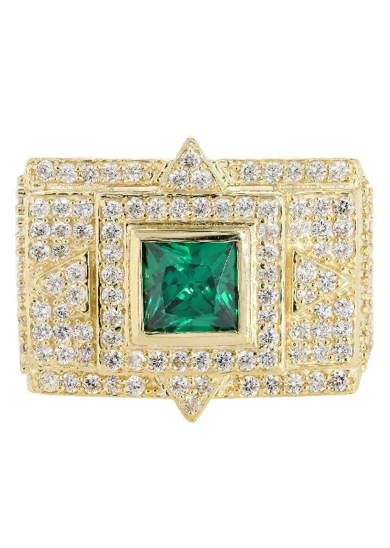 Buy More, Save More On Stunning Jewelry Designs Emerald 10K Gold Mens Ring | 13.3 Grams Buy More, Save More On Stunning Jewelry Designs Emerald 10K Gold Mens Ring | 13.3 Grams