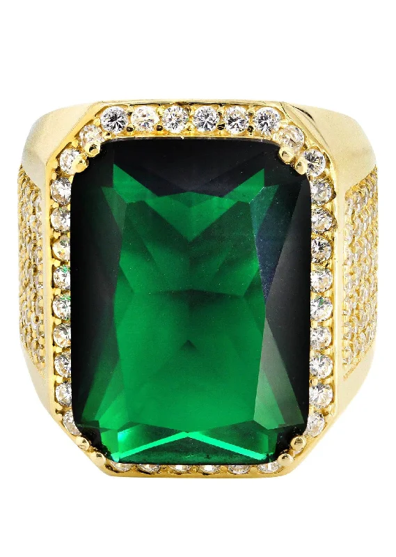 Limited-Stock Jewelry Clearance – Grab Your Favorites Now Emerald 10K Gold Mens Ring | 21.1 Grams Limited-Stock Jewelry Clearance – Grab Your Favorites Now Emerald 10K Gold Mens Ring | 21.1 Grams