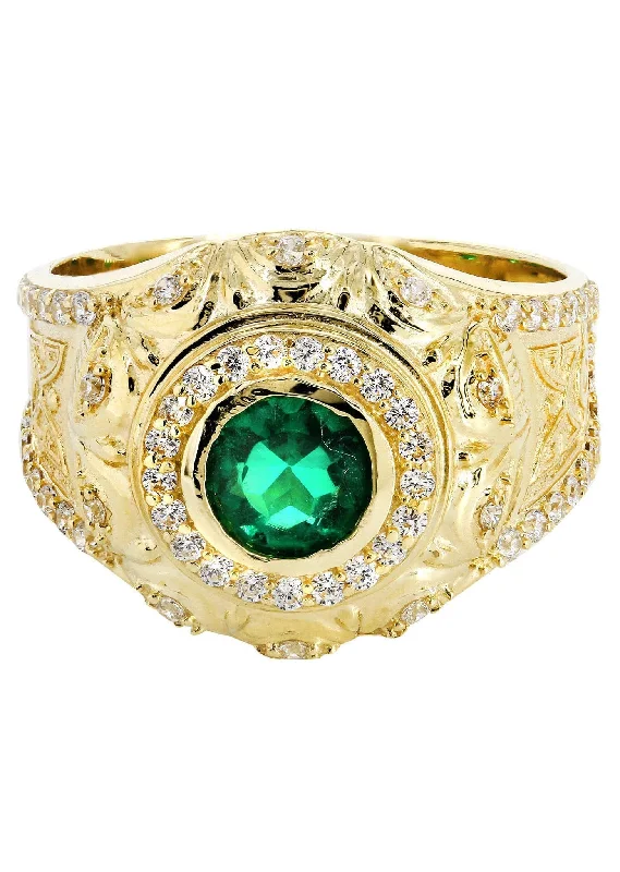 Modern Jewelry At Exclusive Discounts – Shop Today Emerald 10K Gold Mens Ring | 6.6 Grams Modern Jewelry At Exclusive Discounts – Shop Today Emerald 10K Gold Mens Ring | 6.6 Grams