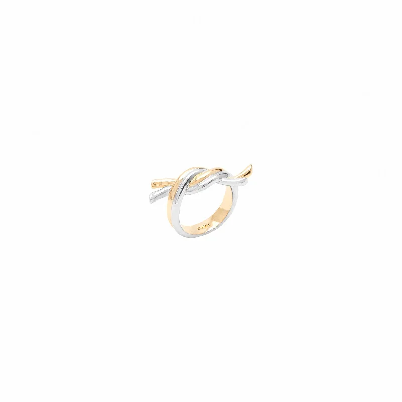 Venus White Rhodium & Gold Plated Ring