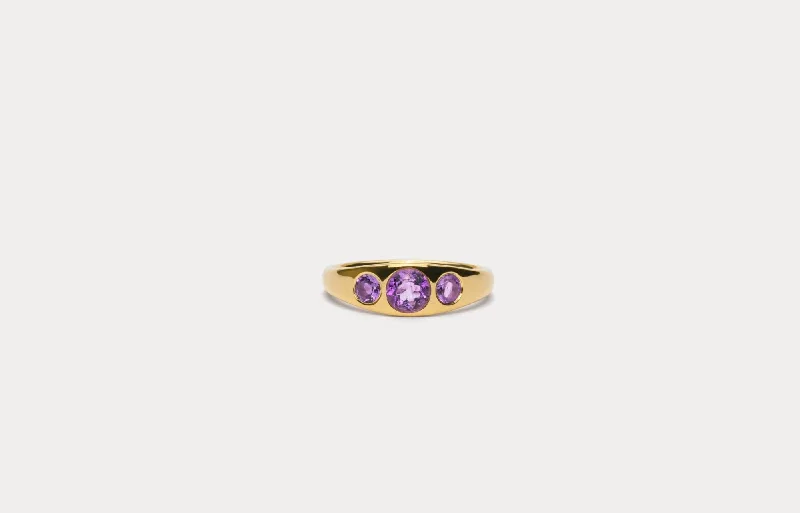 IX Trilliant Gold Plated Ring