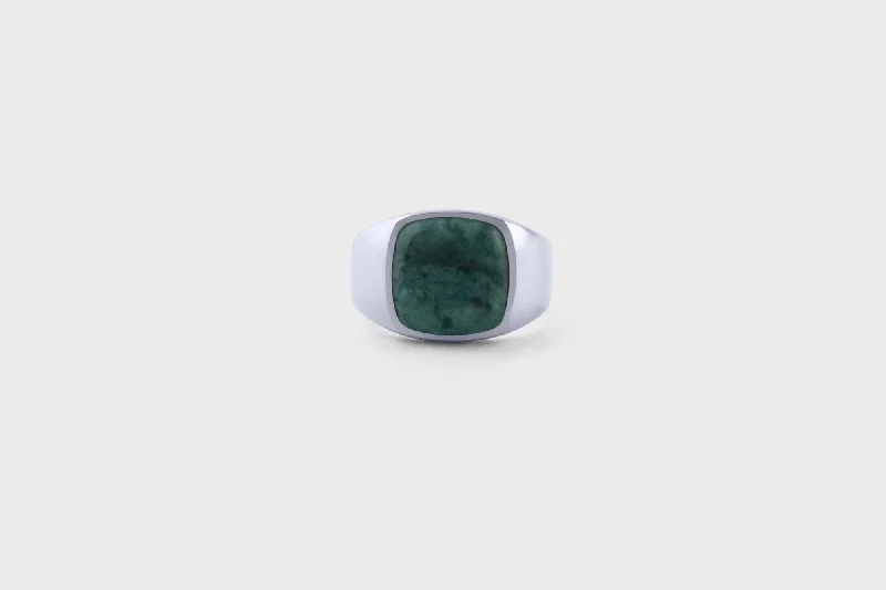 Bestselling Jewelry At Special Promotional Rates IX Cushion Marble Silver Signet Ring Bestselling Jewelry At Special Promotional Rates IX Cushion Marble Silver Signet Ring