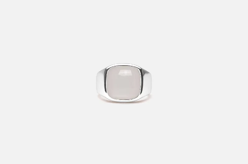 IX Cushion Moonstone Signet Ring