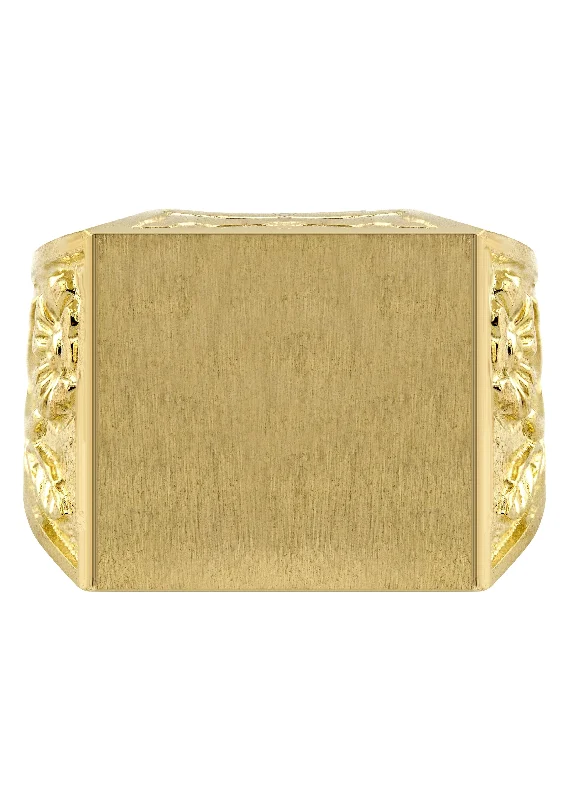 Sparkle More For Less – Jewelry Sale Happening Now Mens Signet Ring - 10K Gold | 11.3 Grams Sparkle More For Less – Jewelry Sale Happening Now Mens Signet Ring - 10K Gold | 11.3 Grams