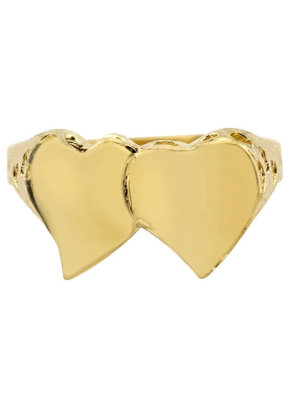 High-End Jewelry, Now More Affordable Than Ever Mens Hearts Signet Ring - 10K Gold | 3.3 Grams High-End Jewelry, Now More Affordable Than Ever Mens Hearts Signet Ring - 10K Gold | 3.3 Grams