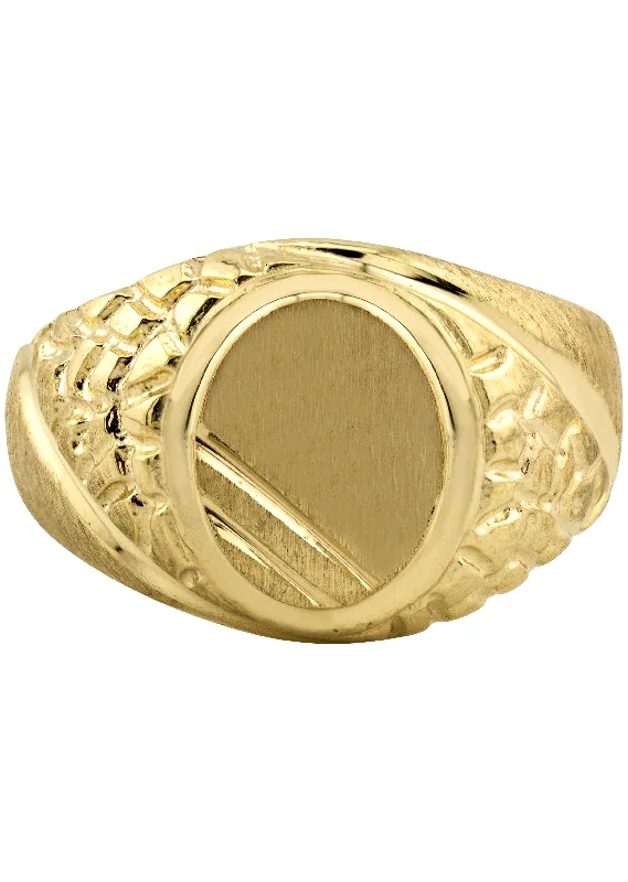 Elegant Jewelry At Unbeatable Offers – Shop Before It's Gone Mens Signet Ring - 10K Gold | 6 Grams Elegant Jewelry At Unbeatable Offers – Shop Before It's Gone Mens Signet Ring - 10K Gold | 6 Grams